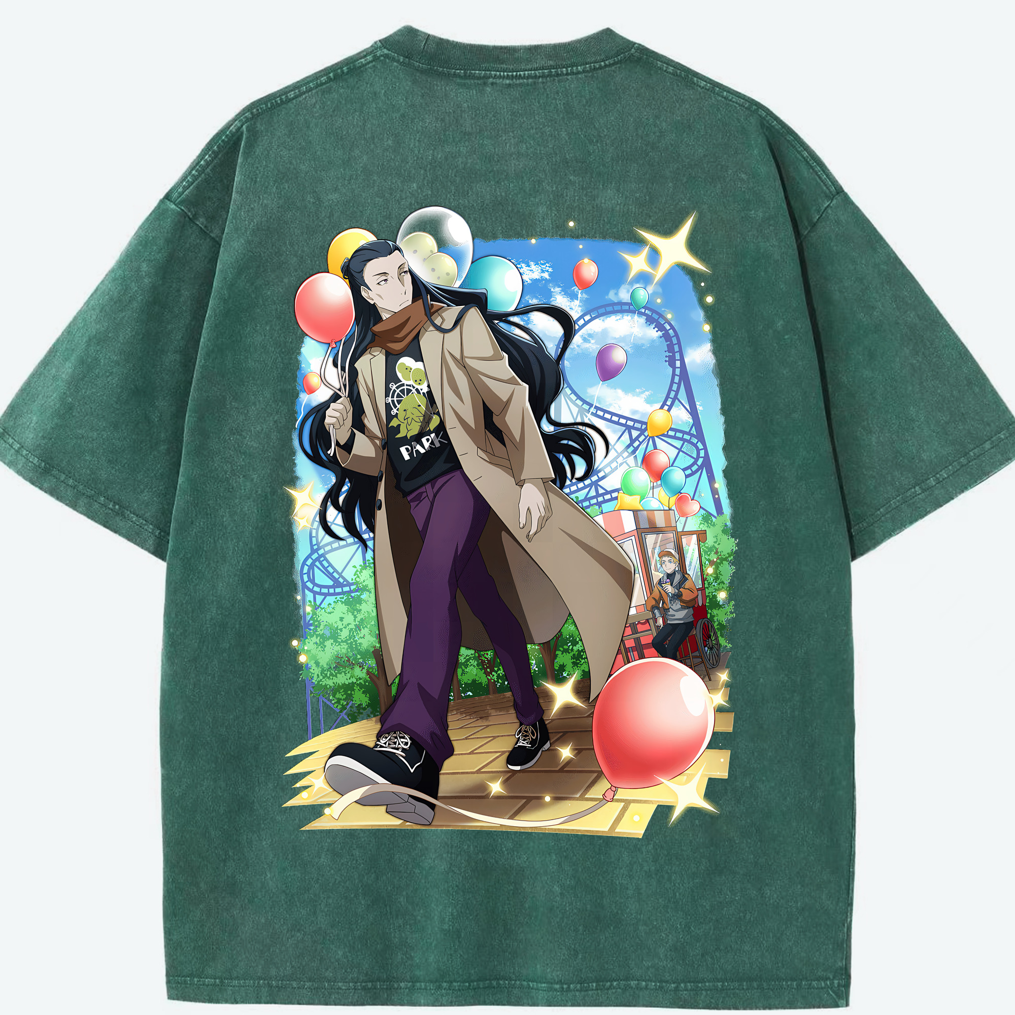 （画像用） 文豪ストレイドッグス Bungo Stray Dogs 綿100% ヴィンテージ風 半袖Tシャツ（背面プリント）